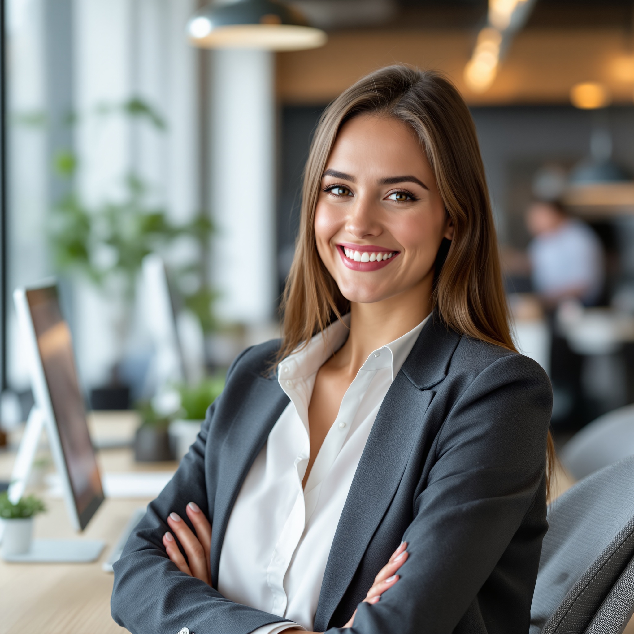 Professional with laptop